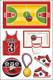 Basketbol Spor Tipi Vintage Oyuncak Çıkartmalar Promosyon Ürünleri Olarak OEM ve ODM